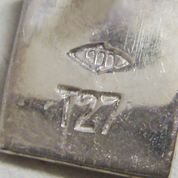 (b1116)Pulsera de plata de tipo Belgiorno.
